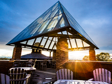 Sunset at the Champlain room patio